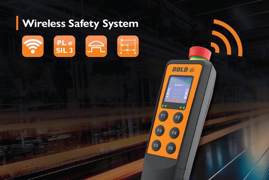 DOLD RE 6900 – brezžični varnostni sistem za robotske celice in velike stroje